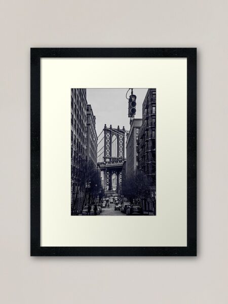 Manhattan Bridge, New York Gerahmter Kunstdruck