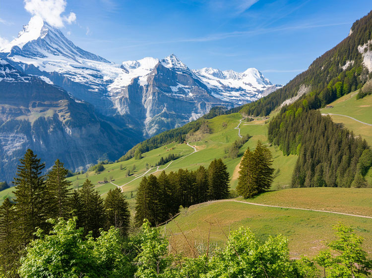 Schweiz Landschaft KI generiert